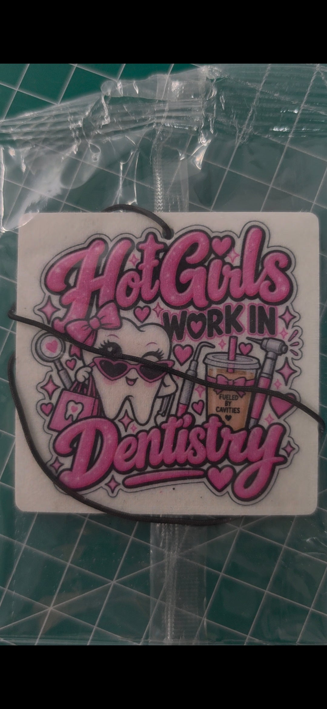 Hot Girls Work in Dentistry Air Freshner