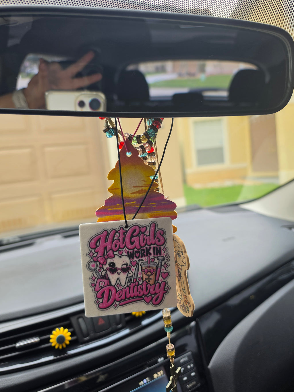 Hot Girls Work in Dentistry Air Freshner