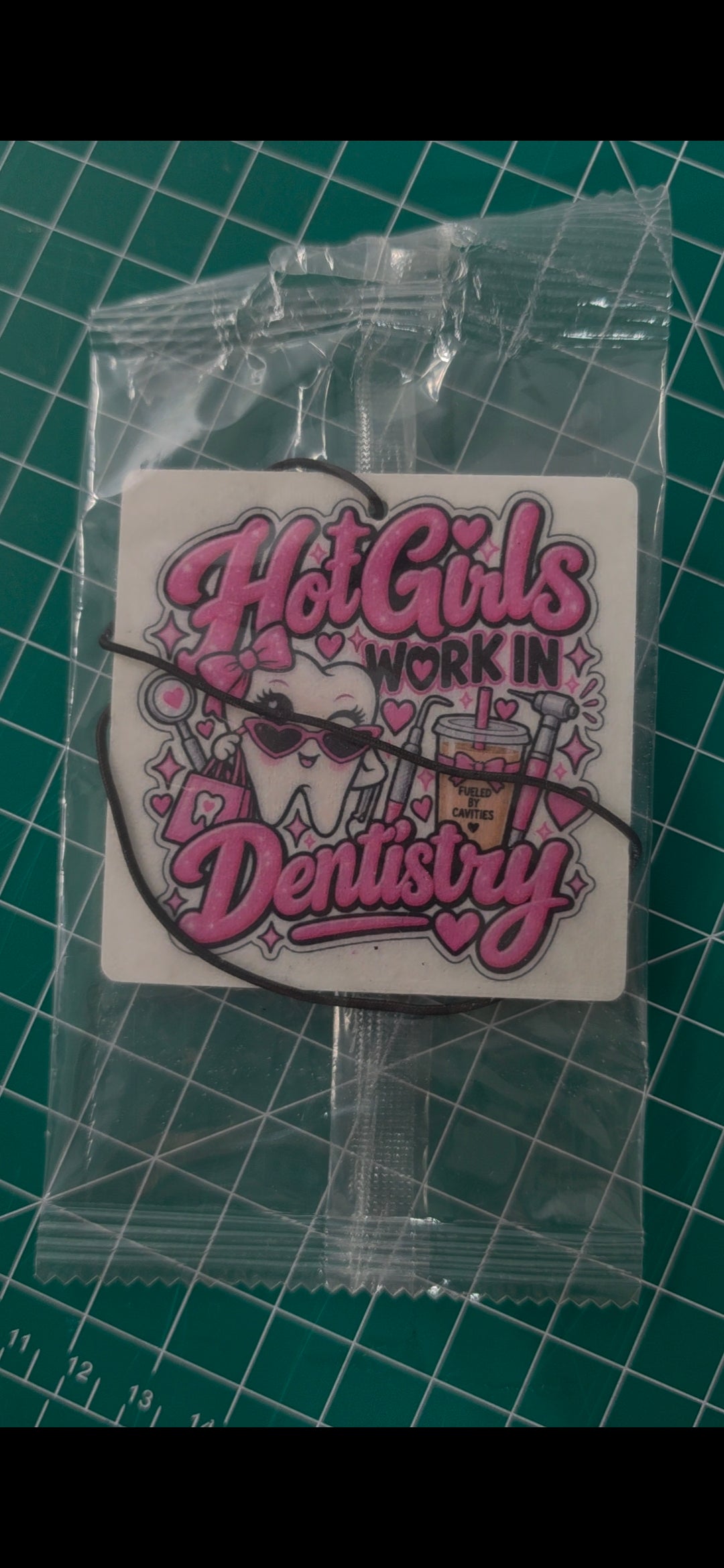 Hot Girls Work in Dentistry Air Freshner